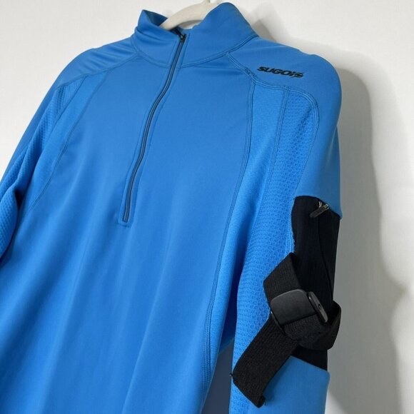 Sugoi Cycling Pullover Top Women’s Size Large Blue 1/2 Zip - Picture 2 of 6